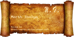 Merth Ibolya névjegykártya