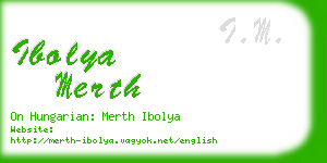 ibolya merth business card